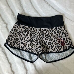 Inknburn sz2 Leopard Print Women's Athletic Shorts with Black Waistband